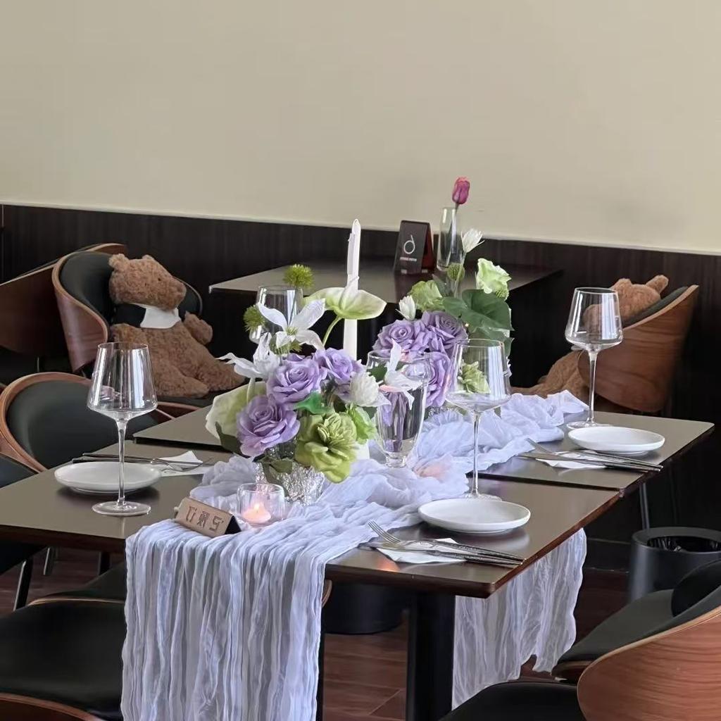 10 Pack Cheesecloth Table Runner 35x120Inch Boho Gauze Cheese Cloth Table Runners for Wedding Party Baby Shower Birthday Home Decor