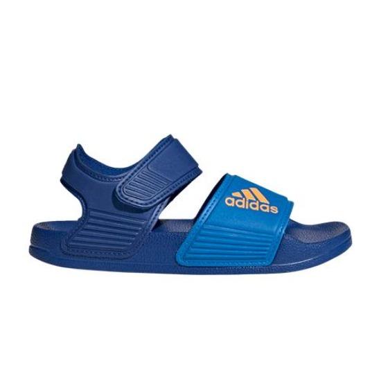 Adidas Сандалии Adilette J Королевский синий GS GW0343 EU 33 королевский синий/оранжевый