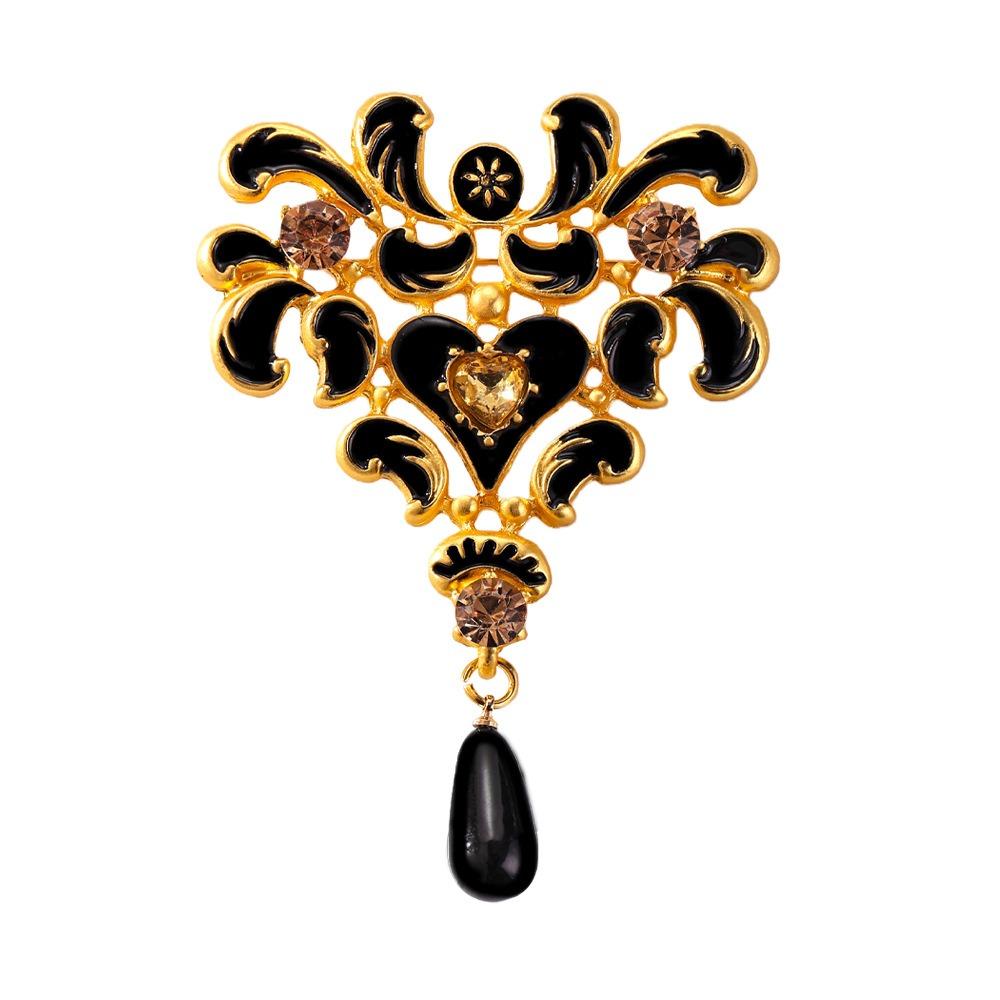 

Pretty Palace Style Flower Brooches Elegant Sparkling Enamel Brooches Vintage Brooch Pins Lady Accessories