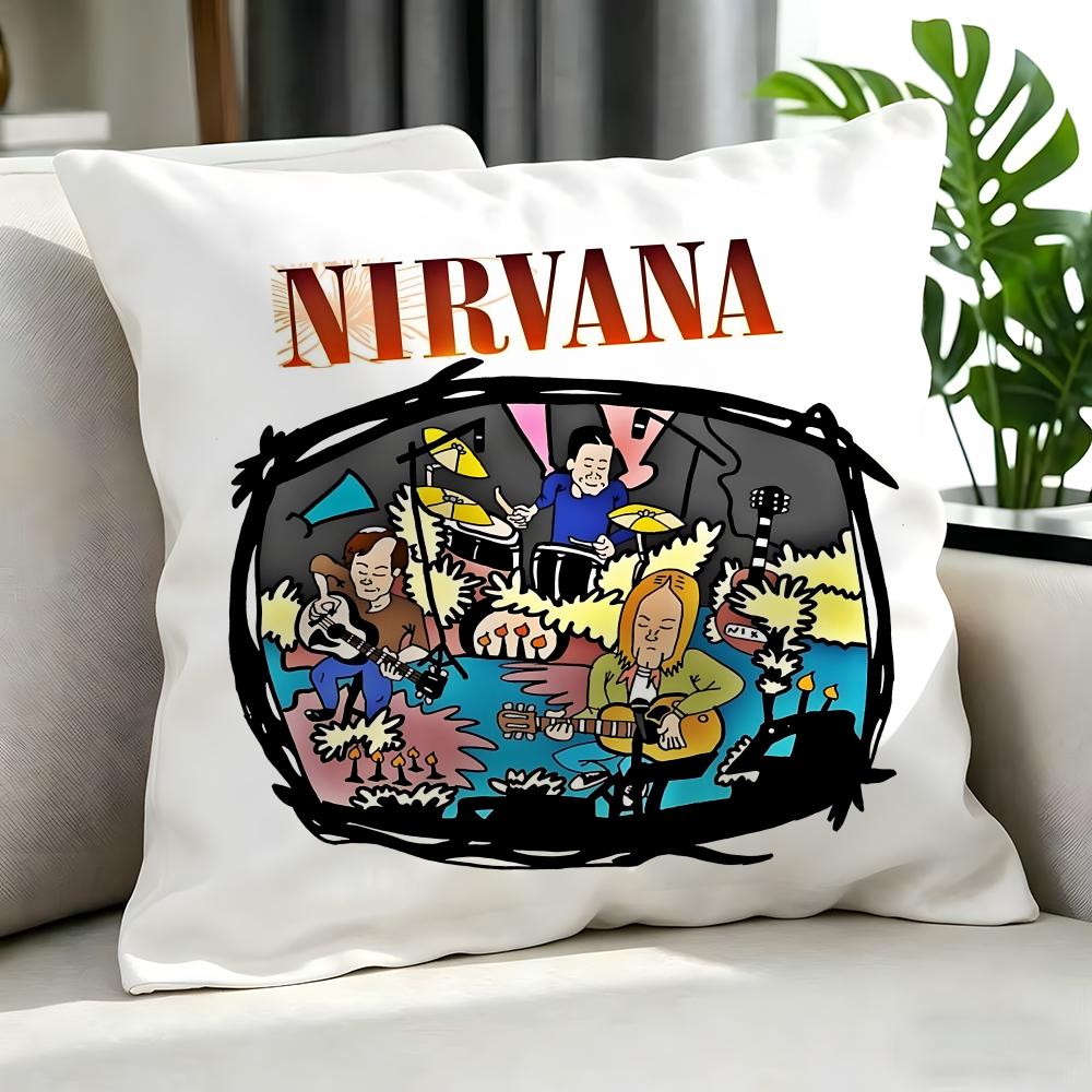 Rock Nirvana Cushion Cover Cushion Cover Set 4Pcs 50X50 45X45 40X40 Pillowcase Decorative Sofa Home Decor