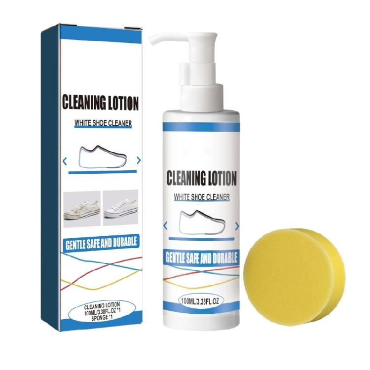 

White Shoe Cleaner Time Saving Drying (100ml) Includes Sponge Applicator