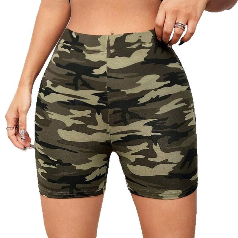 

Women Camouflage High Waist Hip Lifting Shorts Yoga Fitness Pants L