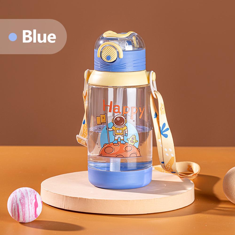 

600 мл милая бутылка для воды для детей, чашка-непроливайка с соломой, герметичная уличная портативная детская бутылка для воды для школьной бутылки для напитков 600ML