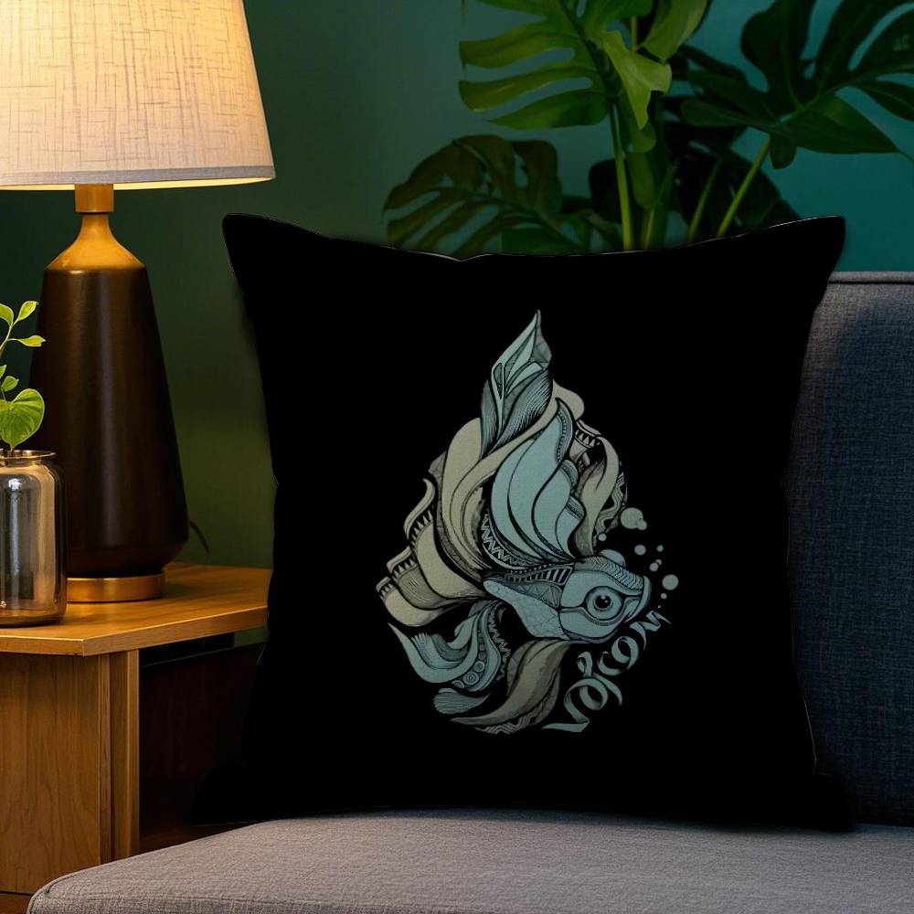 Cool V-Volcom Logo Pillow Case Plush Fabric Soft Double Sided Print Sofa Cushion Cover Throw Pillow Covers