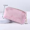 Pink PU Marble Pattern Women Cosmetic Bag Multifunction Toiletries Organize Storage Handbag Female Waterproof Makeup Case