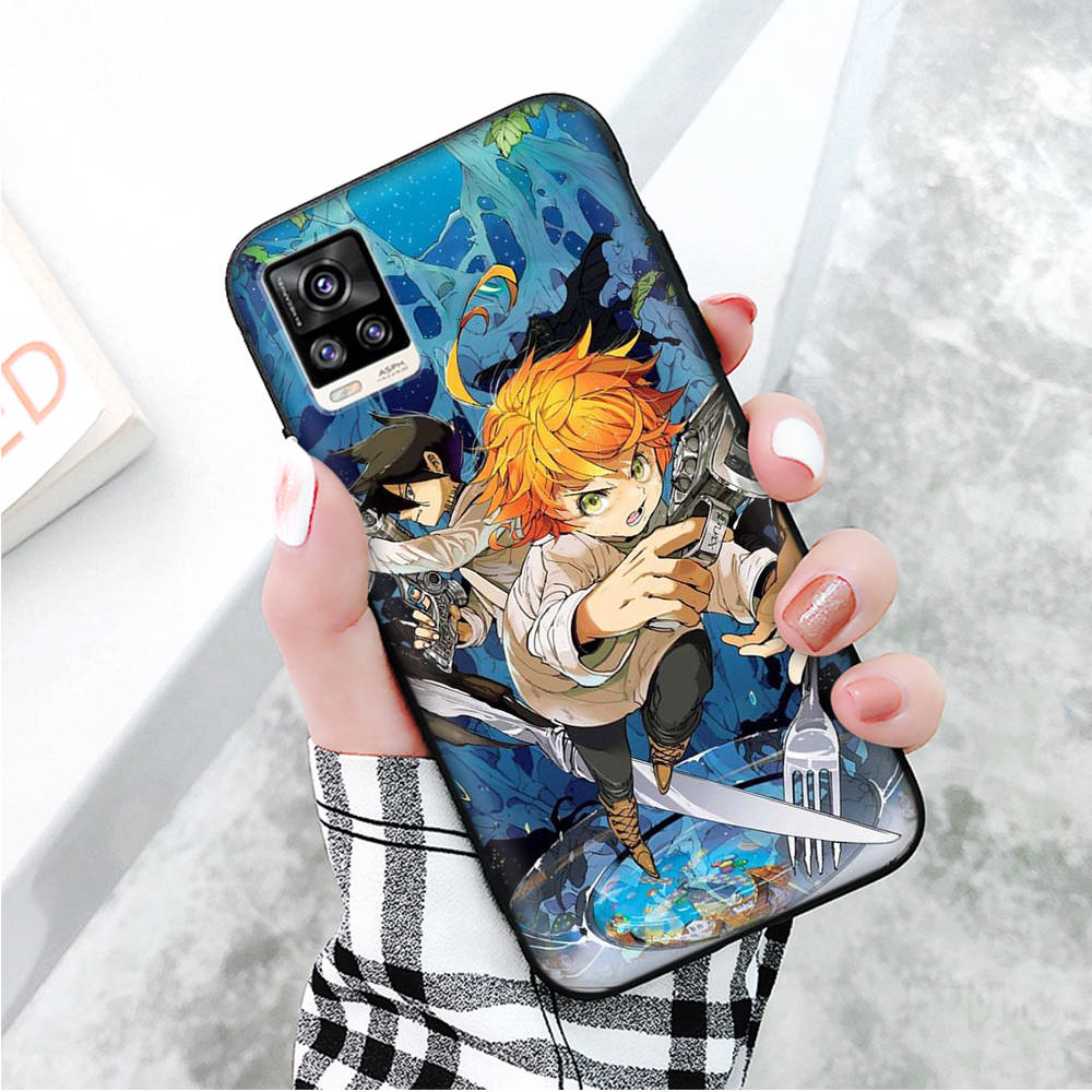 Schwarze Hülle für Xiaomi Redmi 13C Note 9 iPhone XR 7 8 14 15 11 12 13 X XS Pro Max Samsung A25 S23 S24 FE Ultra Plus The Promised Neverland
