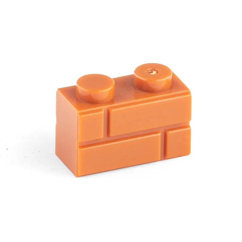 Non-Toxic 1X2Dots Moc The Wall Brick 60Pcs Mix Color Diy Classic Education Toy Parts Small Building Blocks Compatible With Lego Bricks