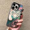 Ferocious Animal White Tiger Pattern Laser Phone Case For iPhone 11 12 13 Mini Pro Max 16 15 14 Plus Pro Max Back Coque Fundas