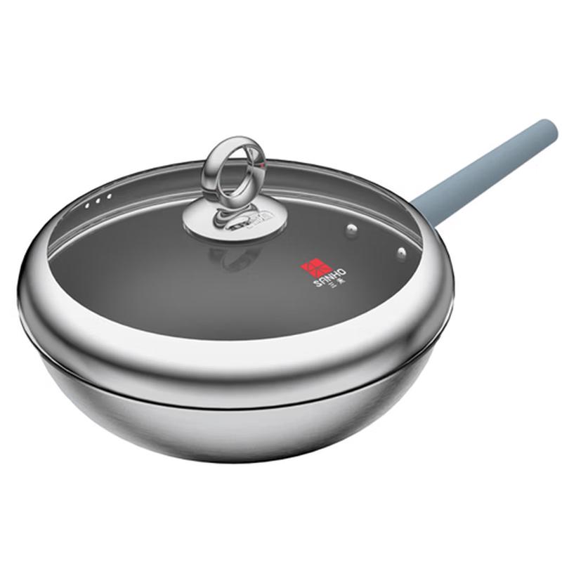 Sanhe 99 Titanium Alloy Non-Stick Wok Non-stick with lid