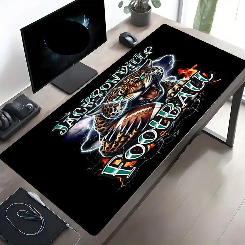 Jacksonville Jaguars Print Mouse Pad, Anti‑Slip Desktop keyboard Mat, for PC Laptop Gaming Working Daily Use, Cool Festival Birthday Gift