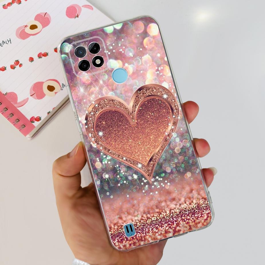 Für Realme C21Y C25Y Hülle Niedliche Bemalte Abdeckung Weiche Silikon Handyhülle Für Realme C25Y C 21 Y RealmeC21Y RelmeC25Y Rückabdeckung Taschen
