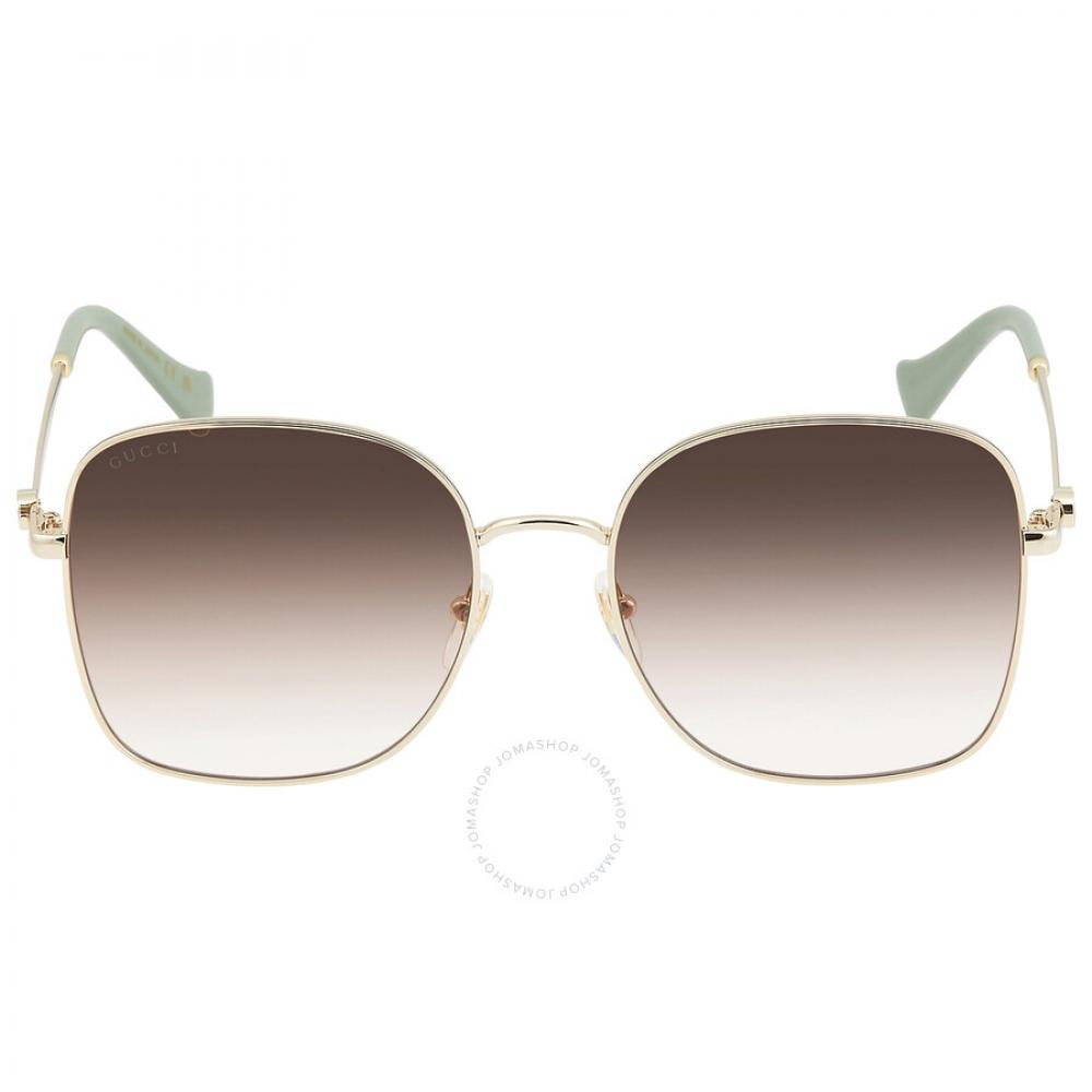 

Gucci Коричневые женские солнцезащитные очки Butterfly GG1143S 002 59