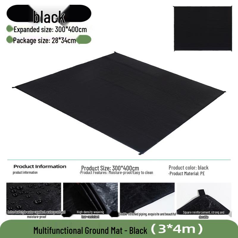 

ZISIZ Outdoor Tent Ground & Picnic Mat 3x4m