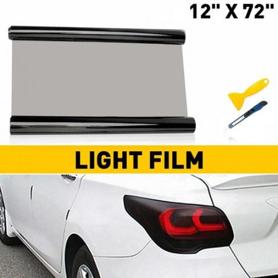 Matte Black Vinyl Wrap Car Headlight Vehicle Sticker Decal Film Air Bubble Free