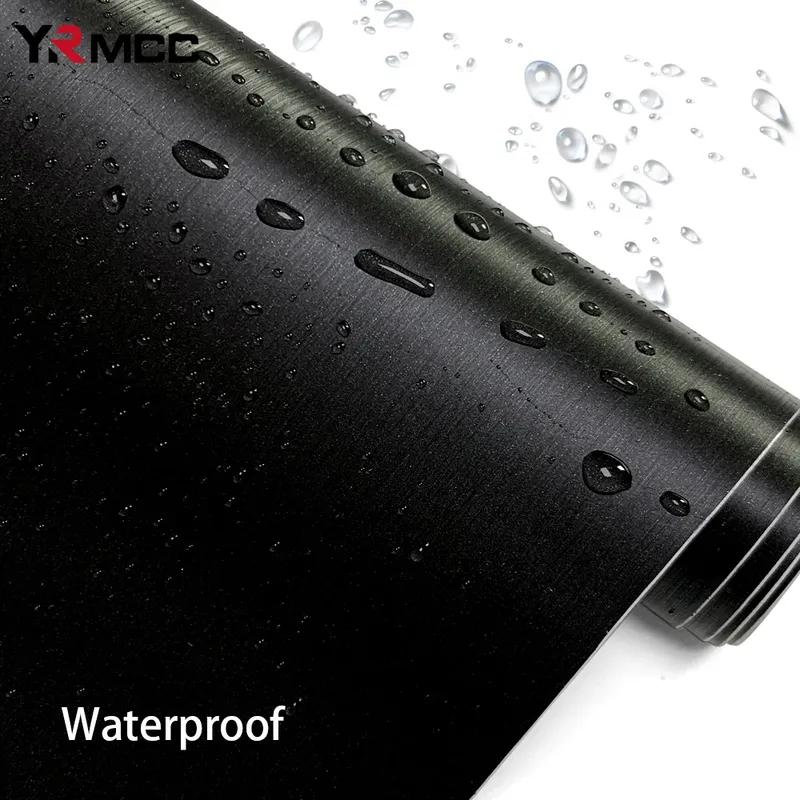 Brushed Aluminum Car Stickers Waterproof Vinyl Wrap Film Self Adhesive Matte Air Release PVC Protection Stickers Car Accessories