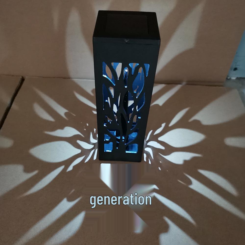 Leaf Pattern Hollowed-Out Solar Lawn Light