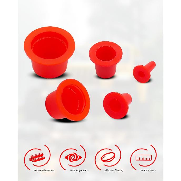 50 Pcs Automotive Cap Plugs Kit 0.11" to 0.53" Fit for AutoLine Pro, Autool, MR CARTOOL, OTC, Plastic Tapered Wide Thick Flange Hose Caps