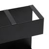 Straw Organizer 3 Compartment Iron Straw Chopstick Storage Kitchen Utensil Holder with Bottom Drain for Countertop Cabinet Black