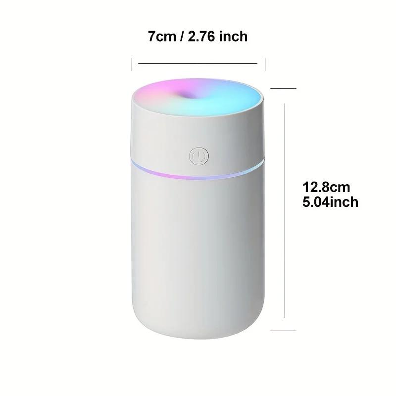 Portable Usb Rechargeable Air Humidifier LED Light Mini 220ml H2o Spray Mist Humidifier Aroma Essential Oil Diffuser for Car