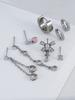 8pcs Sweet Cute Bow Multiple Stacked Earrings Suitable for Women's Daily Music Saving and Jewelry Wearing