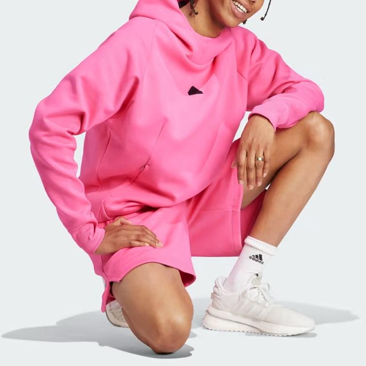 Adidas Z.N.E. Premium Hoodie With Solid Color Logo Men Hoodies Pink IN5117