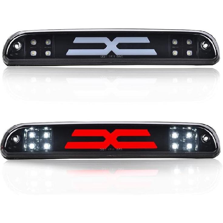 PIT66 3Rd Brake Light Compatible With 2004-2008 Ford F150 High Mount Center Rear Roof Third Cargo Light Parking Light Halogen Clear/Red Lens Tercera