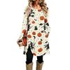 Women's Casual Long Sleeve Printed Round Neck Dress for Everyday Wear