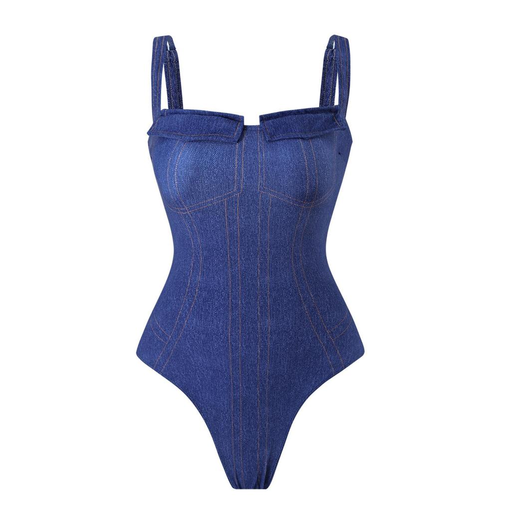 2025 Damen Bademode Taschen Einteiliger Badeanzug und Hose Damen Bademode Body Kleid Badeanzug