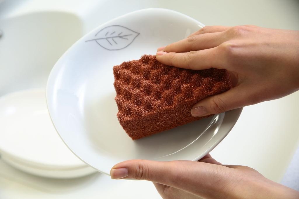 Fujisho Copper Power Series Antibacterial Copper ion effect suppresses length 11 x width 7 x thickness Made in Copper Special F8356 Japan-made Sponge,