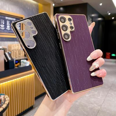 Luxury Leather Phone Cover For Samsung Galaxy S25 S24 S23 Ultra Plus S24 FE S23 FE S25+ S25Utra S 25 Ultra 5G Case TPU Fundas