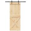 VidaXL Sliding Door and Hardware Kit 85x210 Cm Solid Pine 3332786
