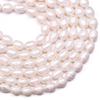 1String, White Natural Freshwater Pearls, Oval Pearl Beads, 8–9 Mm, for DIY Necklace Accessories, Valentine's Day Gifts, 36cm