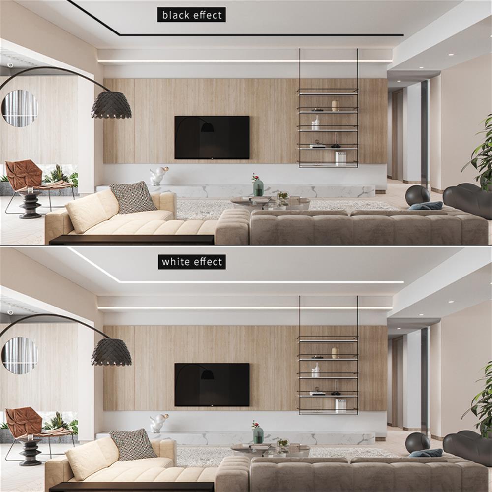 2-10PCS 0.5m Silver Aluminum Profile DIY LED Bar Light Channel Holder Milky Cover Cabinet Closet Linear Strip Light for Ceiling