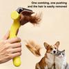 Pet Detangling Comb for Cats Dogs Double-Sided Knot-Opening And Hair Removal Grooming Tool with Self-Cleaning Button Non-Slip Handle Tangle-free Pet