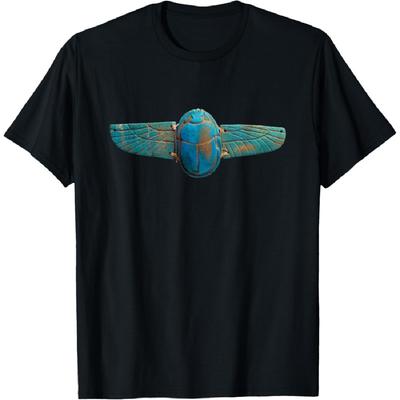 Egyptische gevleugelde scarabee funeraire sculptuur T-shirt
