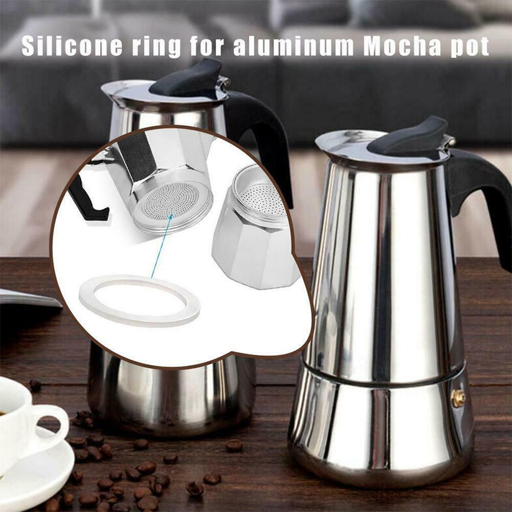 Anelli di Gomma per Caffè Moka Italiana Anello di Tenuta Flessibile Anello Guarnizione Accessori Caffè Sostituire Per Tazze Moka Caffettiere Espresso