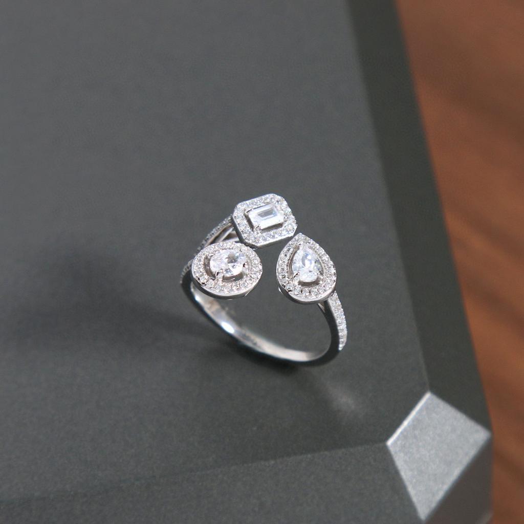 New Vintage Hot Brand Women's Ring Diamond Luxury Jewelry For Women Designer Pure 925 Sterling Silver Fashion Lady Party Rings