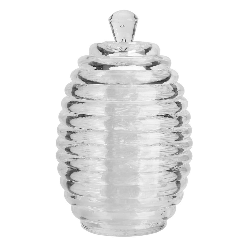 Transparent Honey Dispenser with Lid Honey Container Practical Honey Jar  Syrup Seasoning Storage