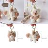 Milk Tea Bunny Plush Keychain With Short Plush Material For Teen Gift