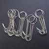 6Pcs Stainless Steel Double Hooks 3.5cm Diameter 24.5cm Length Rust-Proof Meat Hooks for Roast Hanging Drying Smoking Butcher
