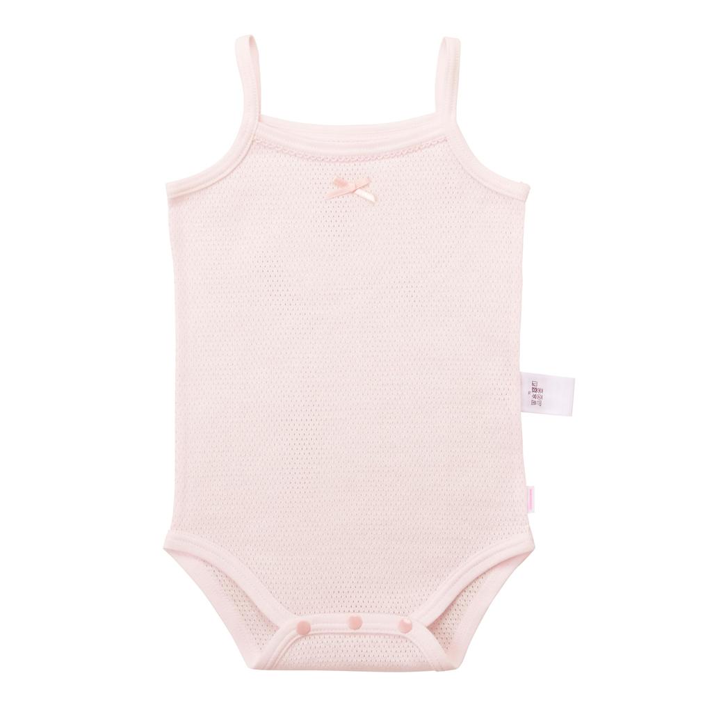 MIKI HOUSE Baby Camisole Body Solid Made in for Baby Size Shirt, Color, 100% Cotton, Japan, Girls, & Kids, 80cm, Pink, 40-1518-142