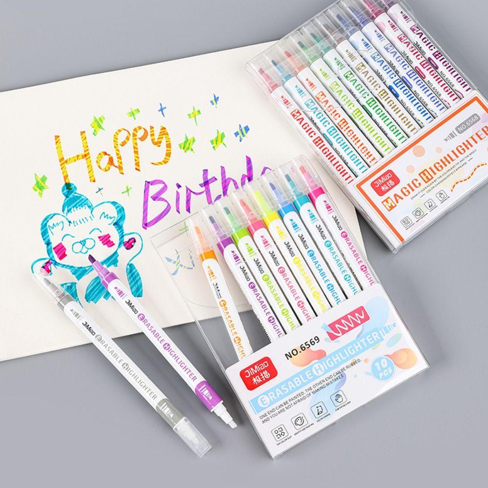 

Supplies Double Head Erasable Magic Drawing Tools Fluorescent Marker Highlighter Pen Set Paint Pen