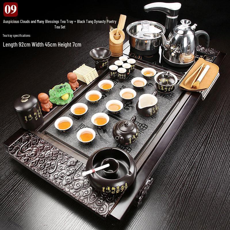 Chinese Automatic Ceramic Kung Fu Tea Set