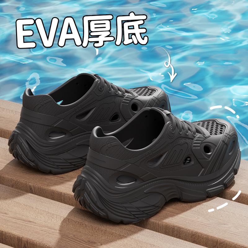 

Крутые тапочки уличная обувь с отверстиями женские летние нескользящие для ванной дома для домашнего использования в помещении 40-41 [Suitable for 39-40 feet]