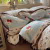 Maternal and infant grade A new puff yarn four-piece set, pure cotton naked bed sheet quilt cover, dormitory bed hat three-piece set