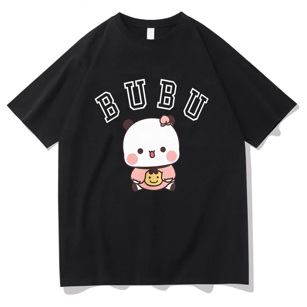 Kawaii Bubu Dudu Panda Bear T-shirts Short Sleeve Summer Women Tee-shirt Cartoon Graphic Printing Tshirts Casual Girls Tees