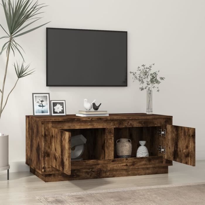 VidaXL Coffee Table Smoked Oak 102x50x44 Cm Engineered Wood 819881