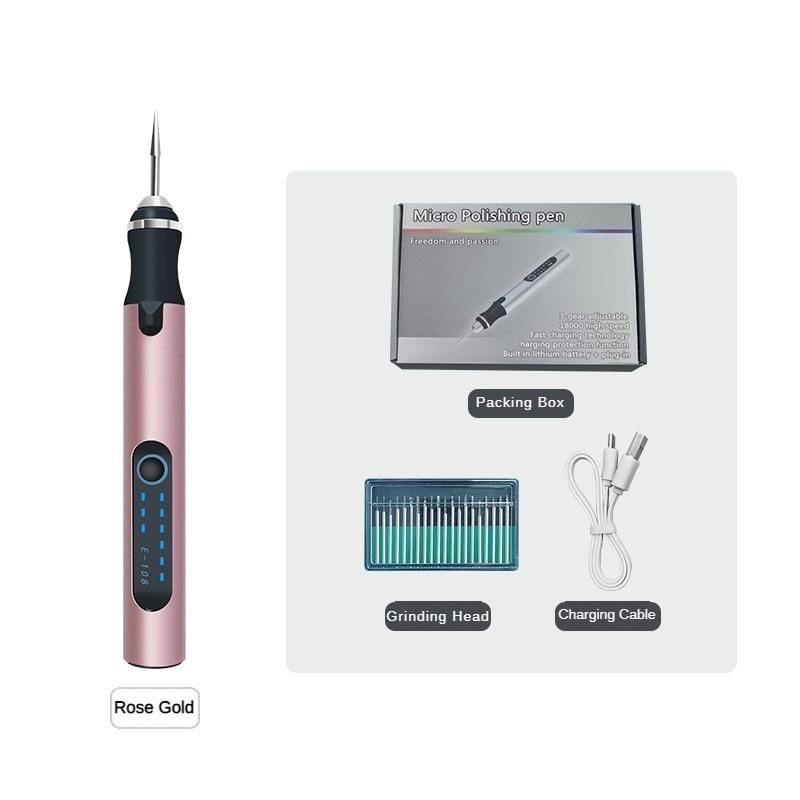 

Маленький литиевый аккумулятор электрическая шлифовальная машина пробивная гравировка полировальная ручка высокоскоростной мотор из чистой меди полировальная ручка набор Rose gold polishing set
