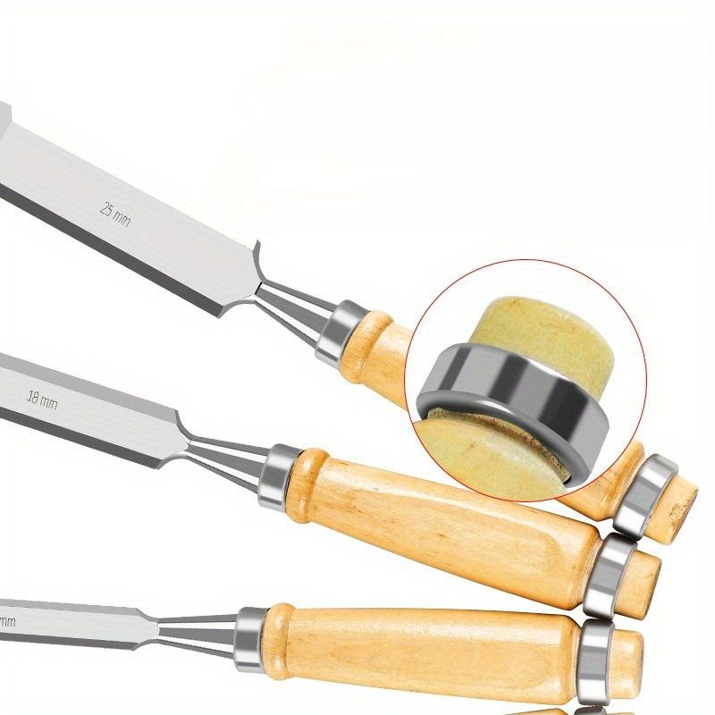 4 Pcs Wood Carving Chisels Set Professional for Woodworking with Ergonomic Wood Carving Tools DIY Auxiliary Tools Woodworking Chisels