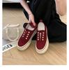 Height Increase Cm Lazy Without Shoelaces Round Head Thick Sole One Pedal Casual Board Shoes Canvas Shoes Board Shoes